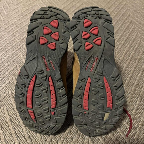 Columbia Women's Newton Ridge Plus Tan/Red Hiking Boots Size 7.5 - Picture 6 of 10